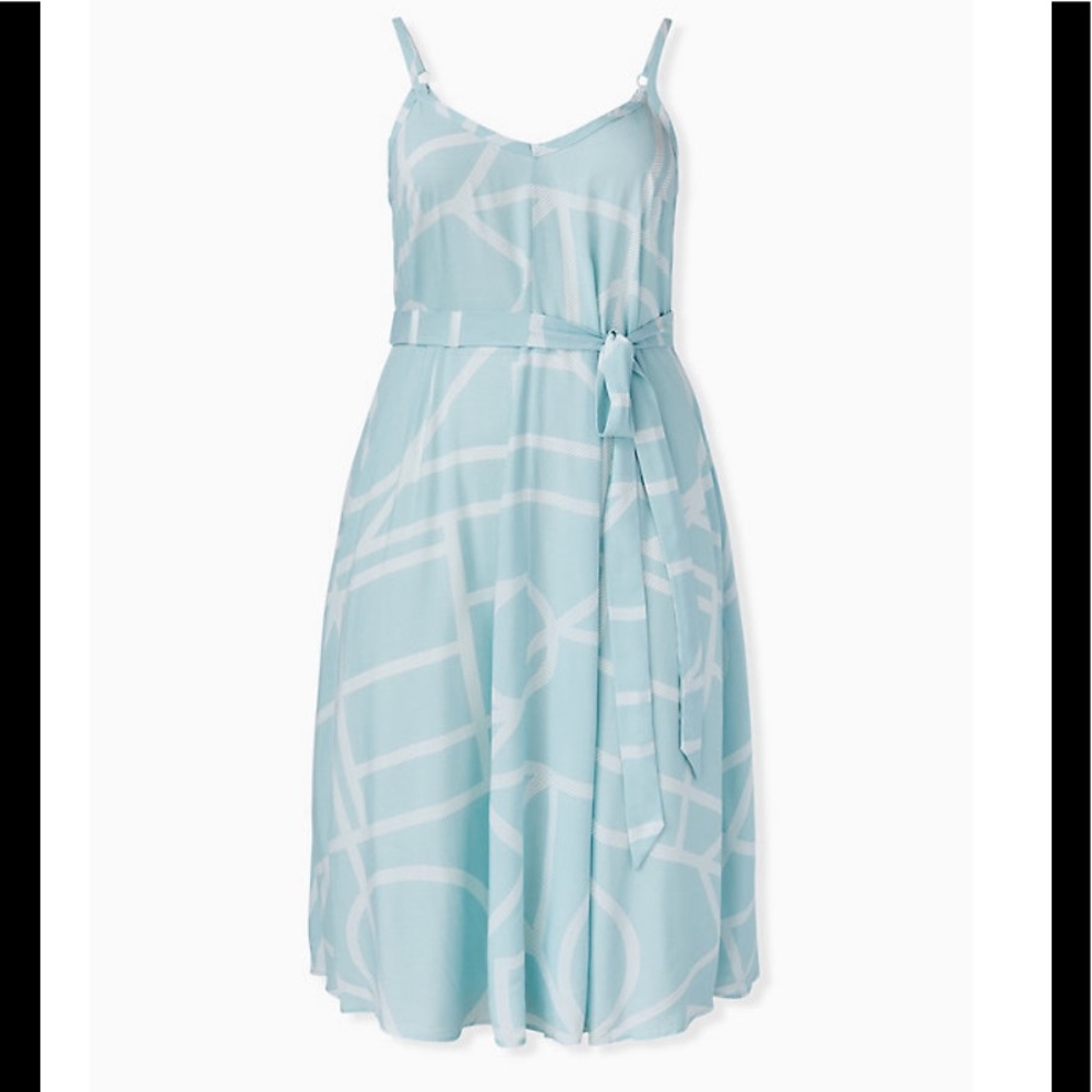 Torrid self-tie trapeze dress